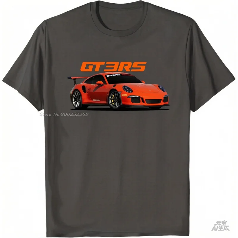 Classic Car Retro Vintage T-Shirt Gt3 Rs Silhouette Summer  Men Casual Fashion Tees Streetwear Top view 6