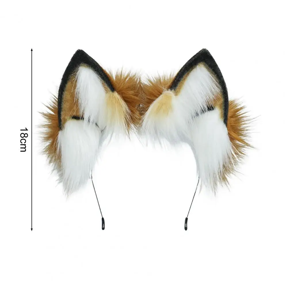 Handmade Faux Ears Plush Headband para Cosplay, Quadro elástico, Hoop de cabelo, exclusivo Faux Fox Ears, Festas de Halloween