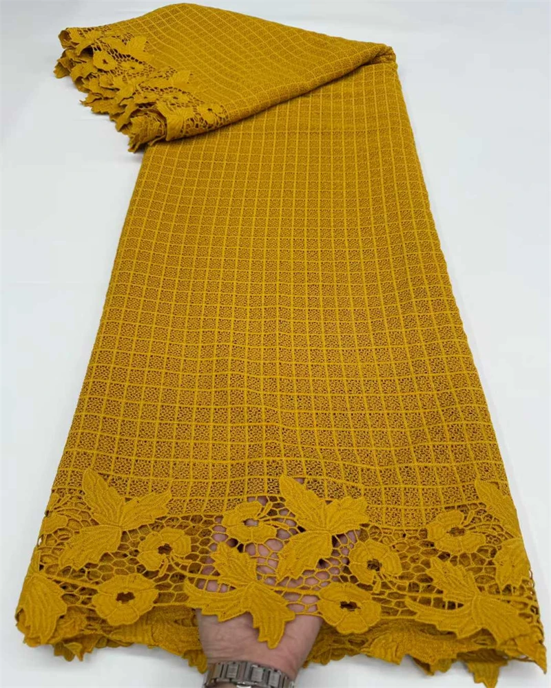 

African Nigerian Embroidery Lace Fabric,Latest,Women,Wedding Dress,Tulle,Cotton Fabrics By The ,High Quality