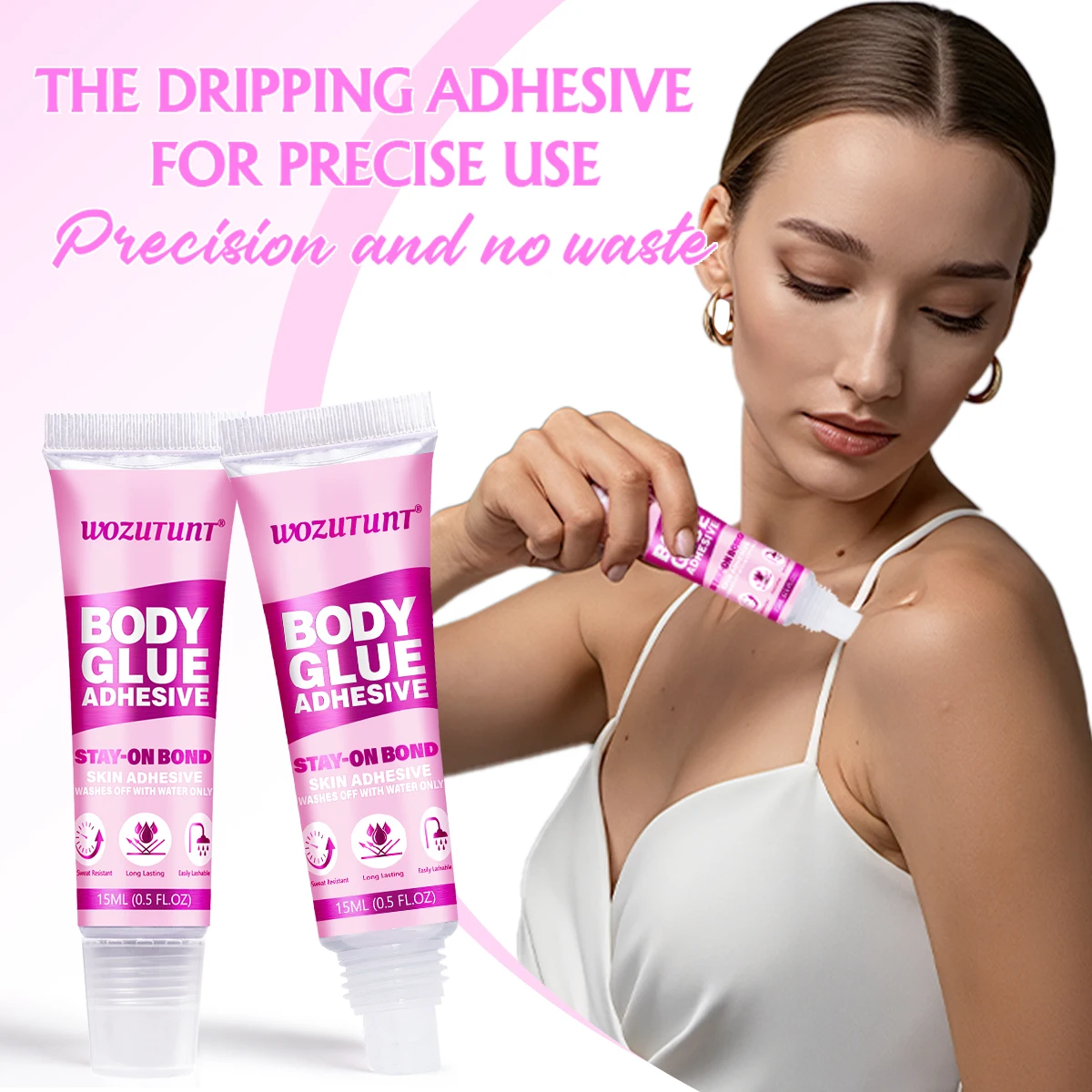 Cinta adhesiva Invisible antideslizante para el cuerpo, cintas adhesivas de doble cara, autoadhesivas transparentes para sujetador, ropa, peluca, vestido, camisa, pegamento transparente