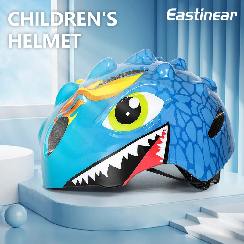 Eastinear Children\'s Bicycle Helmet Adjustable Lightweight 3D Children\'s Outdoor Riding Skateboard Skating Scooter Safety Helmet