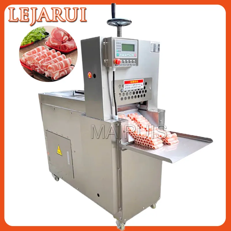 Electric Meat Slicer Mutton Roll Freezing Beef Cutter Lamb Cutting Machine Stainless Steel Cnc Double Cut Lamb Roll Machine
