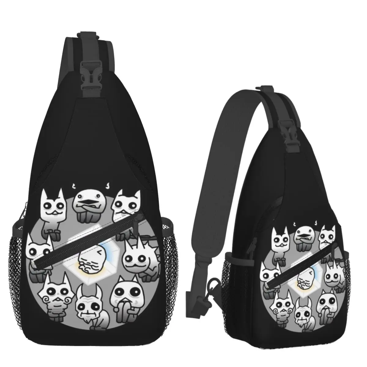 

Боевые кошки Nekoluga настенная нагрудная сумка мужской рюкзак через плечо на слинге нагрудная сумка дорожный походный рюкзак сумка на плечо