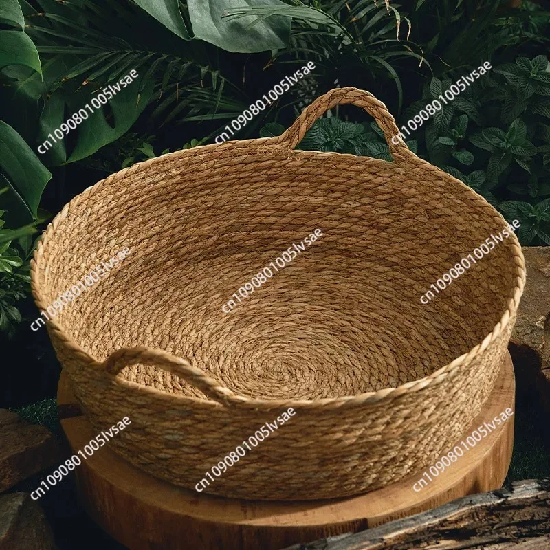 Pure Manual Cat Bed House Rattan Woven Four Seasons Nest Cat Scratch Board General Dandelion Woven Cool Pet Home Cat Accessories