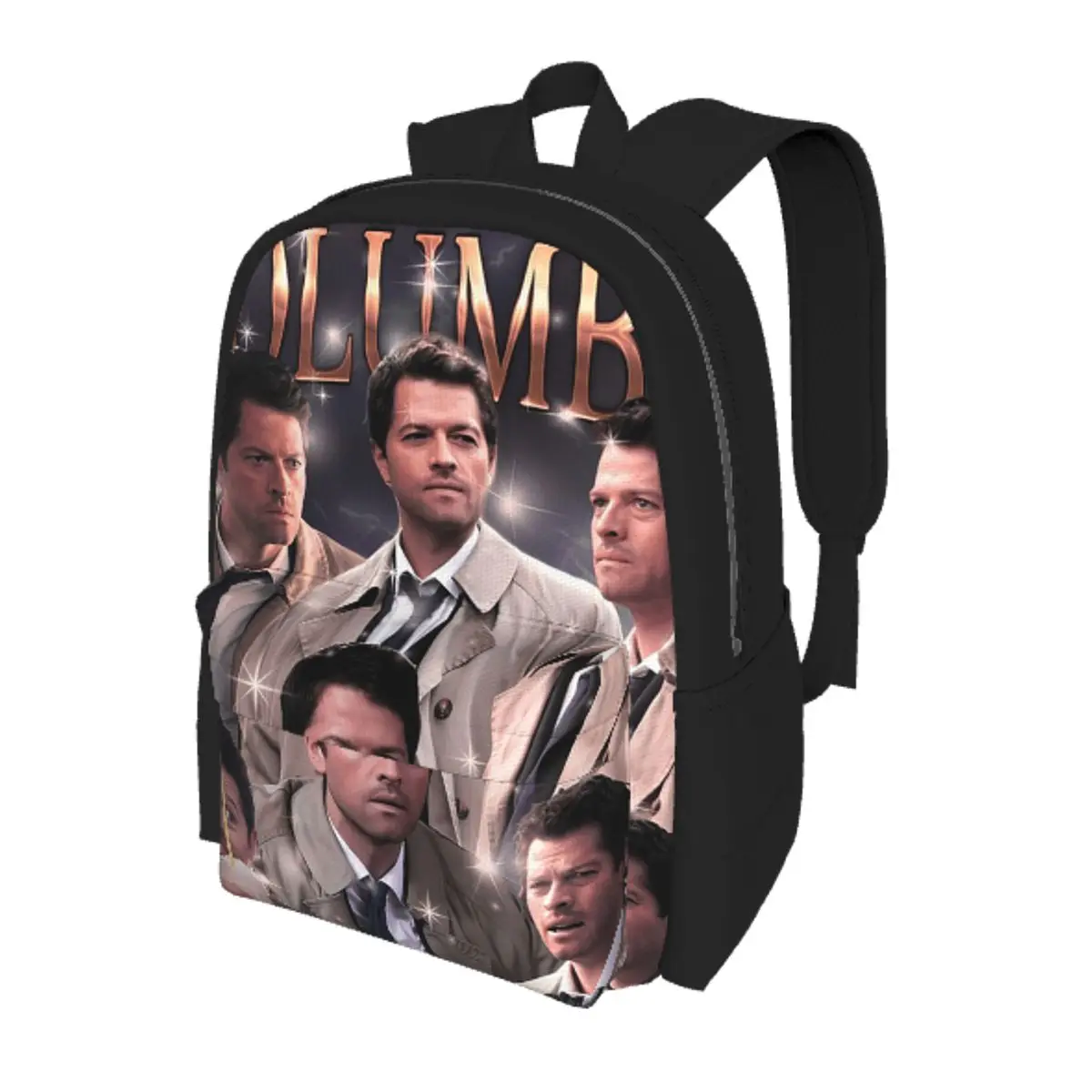 

Columbo Castiel Supernatural Student Backpack School Bag Hiking Travel Daypack for Men Women Bookbag Shoulder Bags