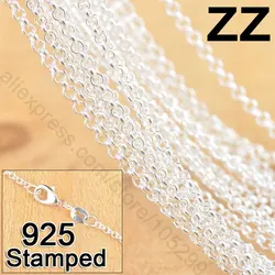 Wholesale 16-30 Inch 925 Sterling Silver 2.5mm Chain Necklace for Women Men 5Pcs Lobster Clasp Chains Jewelry Accessories