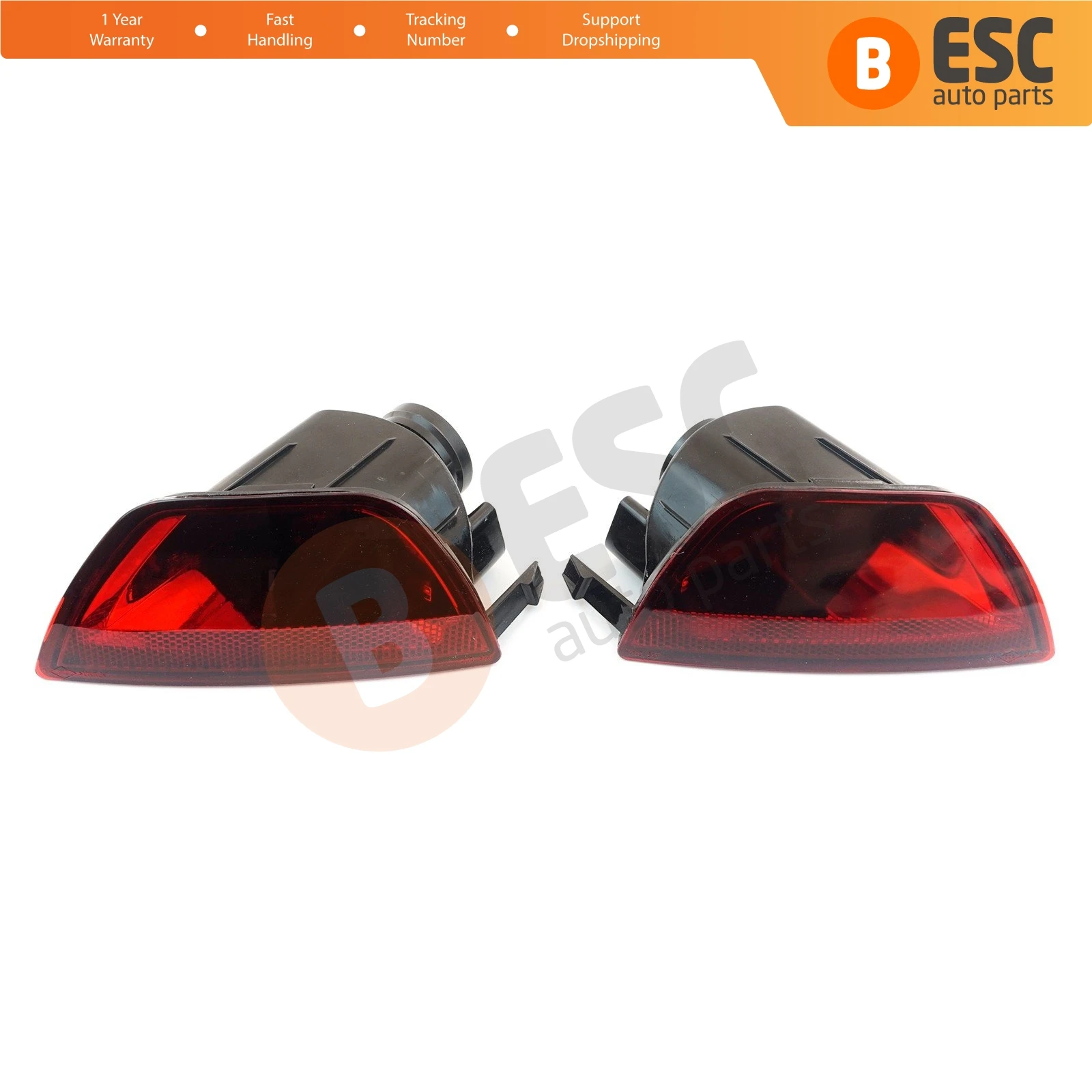 

ESP986 Rear Bumper Tail Fog End Light Lamp Lens Reflector Left Right Sides 265850009R 265600010R for Renault Megane MK3 4/5 Door