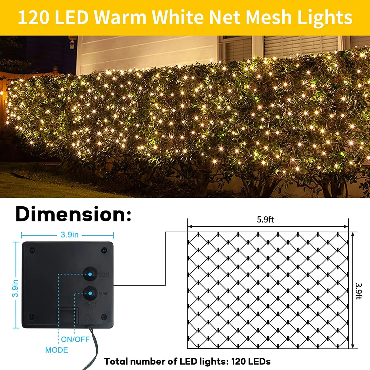 Jardim solar net luzes de fadas ao ar livre à prova dgarland água guirlanda 3m x 2m 192leds para festa de casamento parede telhado decoração natal