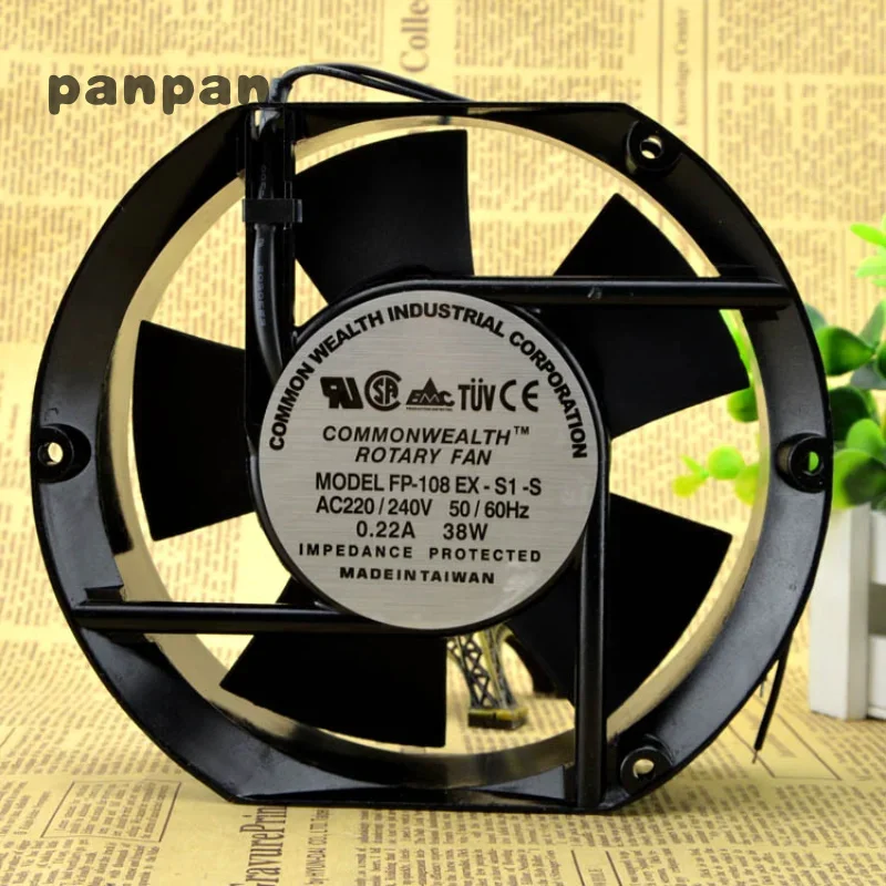 Original Cooler Fan for FP-108EX-S1-S 220V 0.22A 38W Oil Bearing Cooling Fan 17250 172x150x51mm