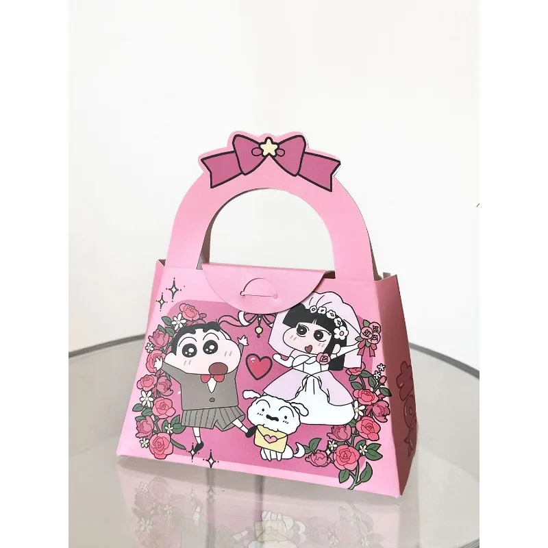 20 Pcs Crayon Shin Chan Candy Box Companion Gift Cartoon Illustration Handheld Cute Wedding Engagement Candy Box Gift Box