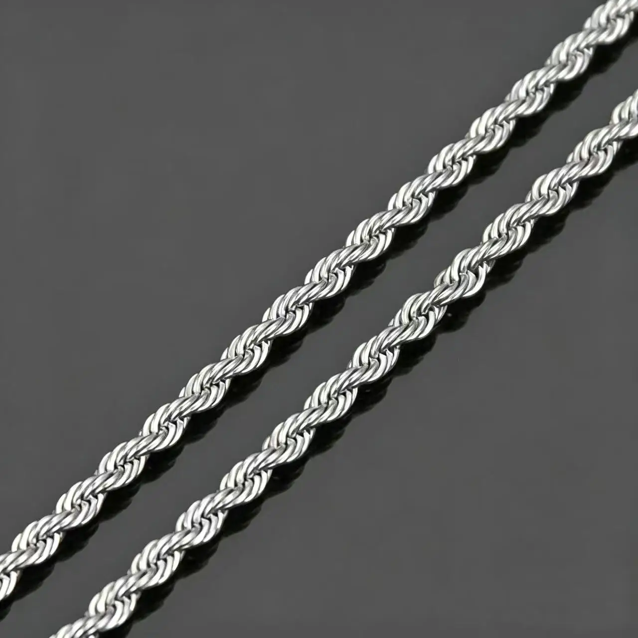 3/4/5MM Classics 316L Stainless Steel Twist Rope Chain Necklace For Women Neck Jewelry Pendant Accessories