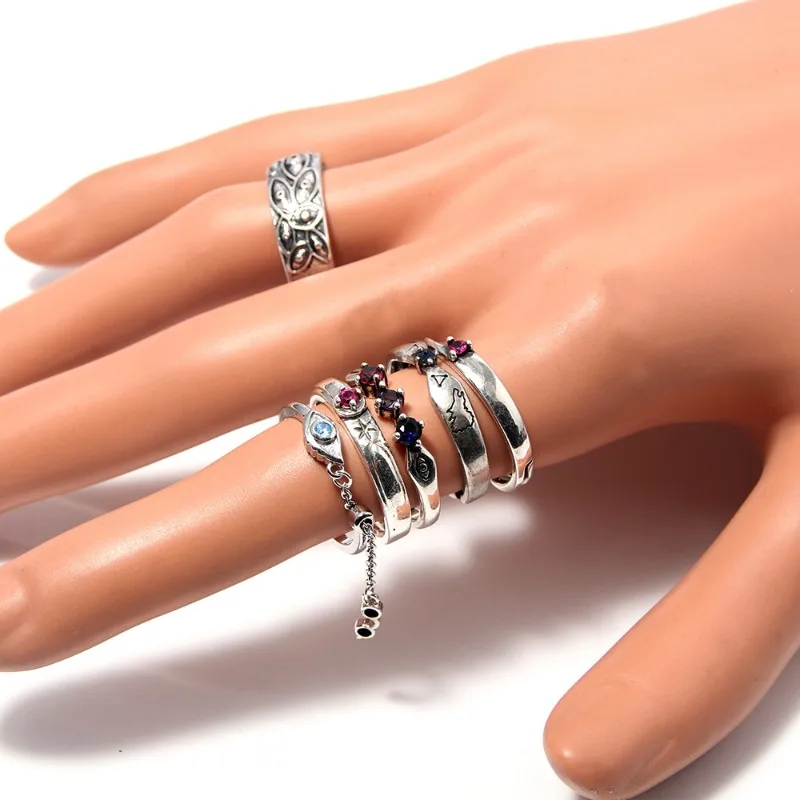 Anime Jujutsu Kaisen Rings Ryomen Sukuna Domain Blue Eyes Devil's Eye Ring Jewelry Opening Adjustable Ring Accessories Gift Toy #5