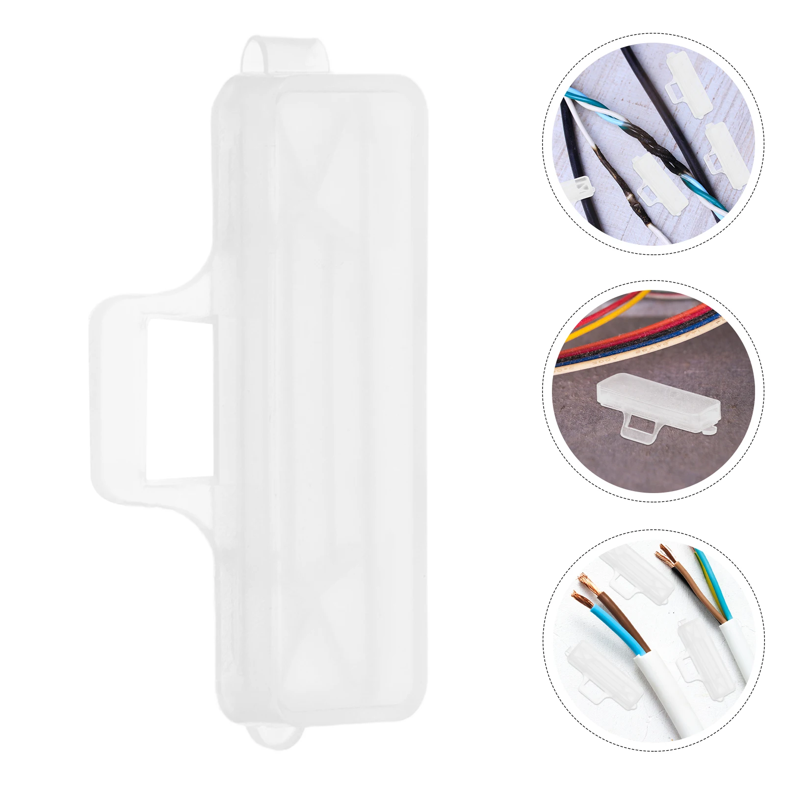 

Wire Protection Box Cable Labels Holder Transparent Electrical Tag Case Name Sign Marker Plastic Management Identification Zip