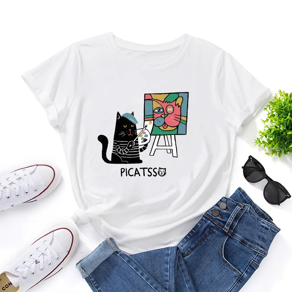 Oversized Women Short Sleeve T-shirt Fashion Graphic T Shirt 100% Cotton Women Top Summer Women\'s Tshirt Harajuku Woman Clothes