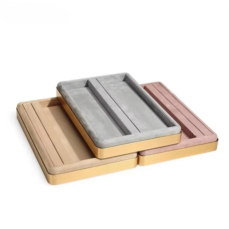 Multi-Color Metal Jewelry Tray Display Storage Prop Viewing Tray for Jewellery Organization And Presentation