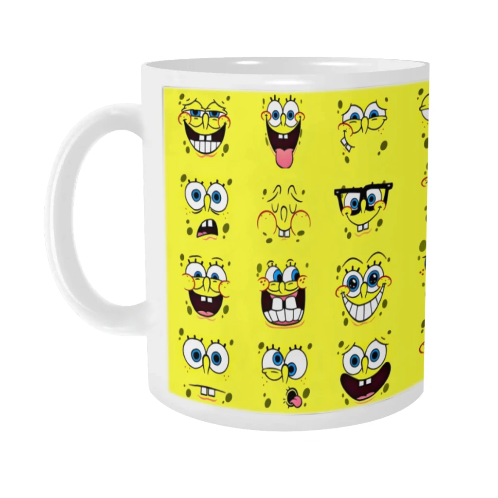 

Anime Yellow Sponge Ceramics Coffee Mugs Tea Cup Milk Cups Gifts Drinkware Coffeeware