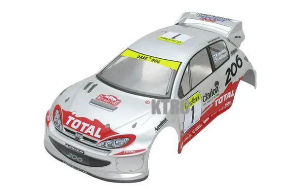 Dla 1/10 Płaski samochód sportowy Drift Car Rally Car Shell Citroen Citroen 206 Peugeot Electric Touring Shell Akcesoria do modernizacji