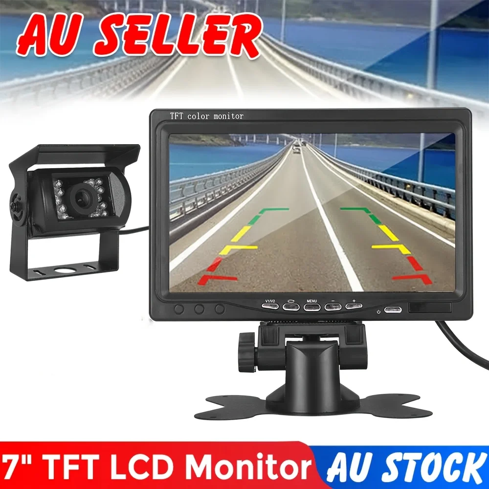 

7inch 18 IR Reverse Camera Monitor Reversing Display Caravan Truck Rear View Kit Display Reversing Car Caravan Truck Rear View