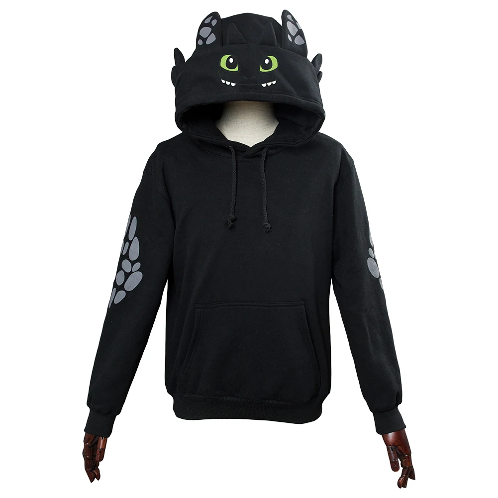 Adult Kids How to Train Your Dragon Toothless Cosplay Hoodie Sweatshirt Casual All-match Pullover Jackets Coat Hooded Tops