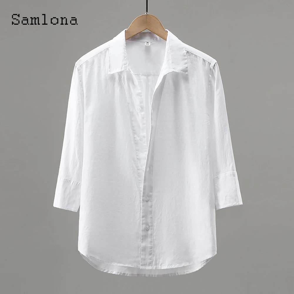 

2023 Europe Casual Linen Blouse Lepal Collar Shirt blusas Homme Ropa Sexy Basic Tops Plus Size Masculina Daily Shirts Camisa