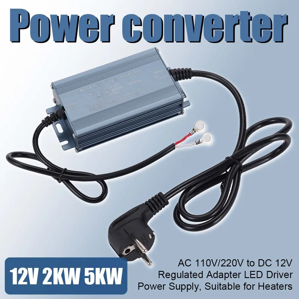 

12V 2KW 5KW Diesel Air Heater Adapter Power Cord AC100V-240V to DC 12V Power Supply Adapter EU PLUG