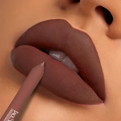 Waterproof 12-Color Matte Lip Liner Long-Lasting Smudge-Proof Formula with Automatic Rotating Design for All Skin Types