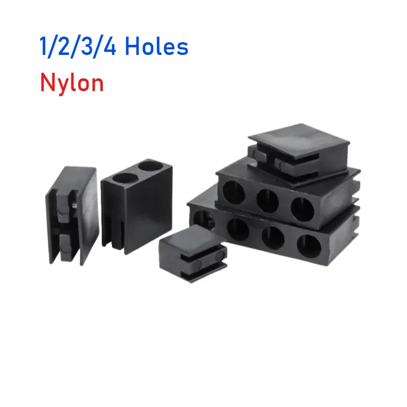 1/2/3/4 Holes Black Nylon Plastic Square Lamp Bases LED Diode Holder DIY Light Emitting Diode
