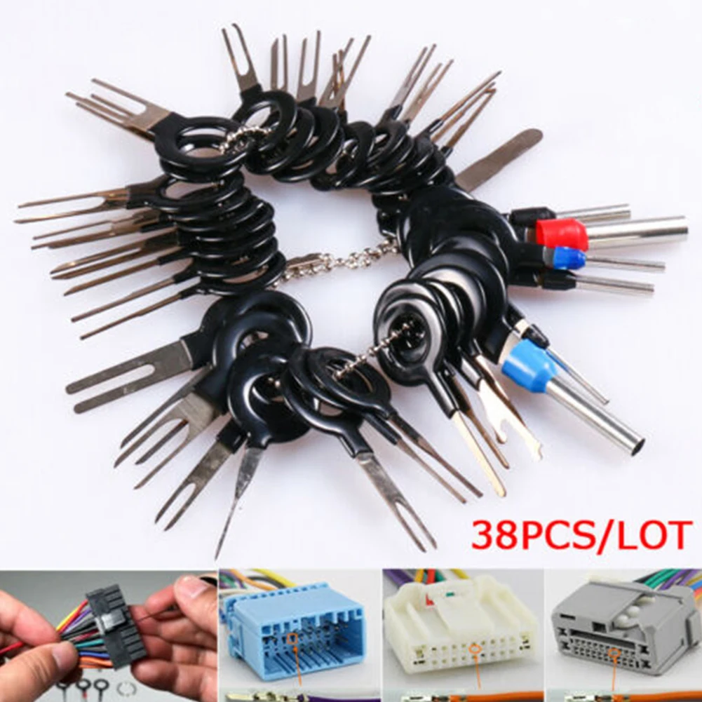 Car Plug Terminal Removal Tool 38pcs/Set Accessory Electrical Wire Connector Hand Adapter Part Pin Extractor Replacement