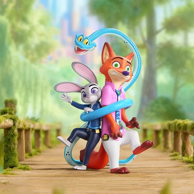 Disney zootopia 2 aventura série caixa cega móvel judy & nick figuras filme oficial colecionável presente edição caixa cega série