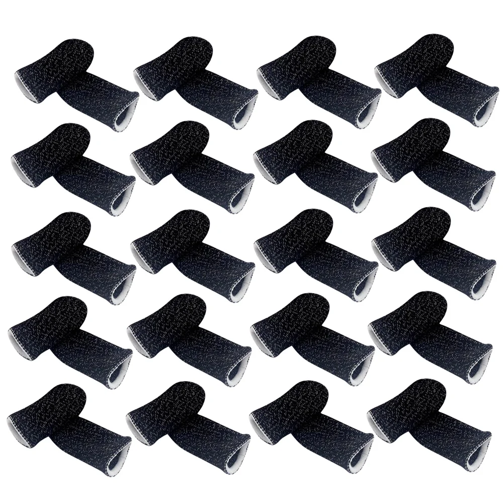 20Pcs Phone Game Finger Sleeves Elastic Breathable Anti-Sweat Finger Cover Anti-Slip Screen Touch Thumb Protector Mobile Gaming