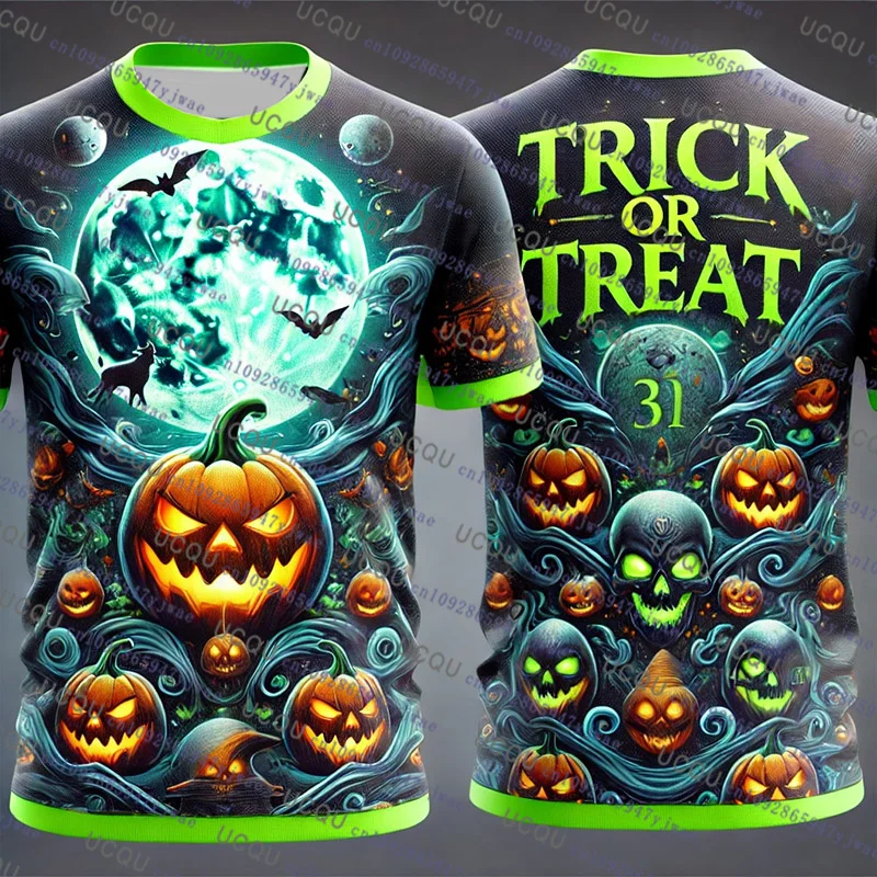 2026 Halloween T-Shirt Kleidung für Männer und Frauen Kurzarm T-Shirt Kürbis 3D-Druck T-Shirt Harajuku T-Shirt Halloween Cosplay T-Shirts – Detail 11
