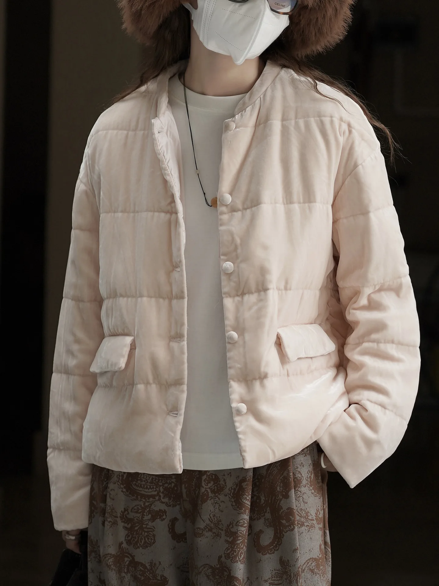 

Новое зимнее хлопковое пальто в корейском стиле, простое ленивое хлопковое пальто с круглым вырезом и одной пуговицей, теплая женская куртка с карманами