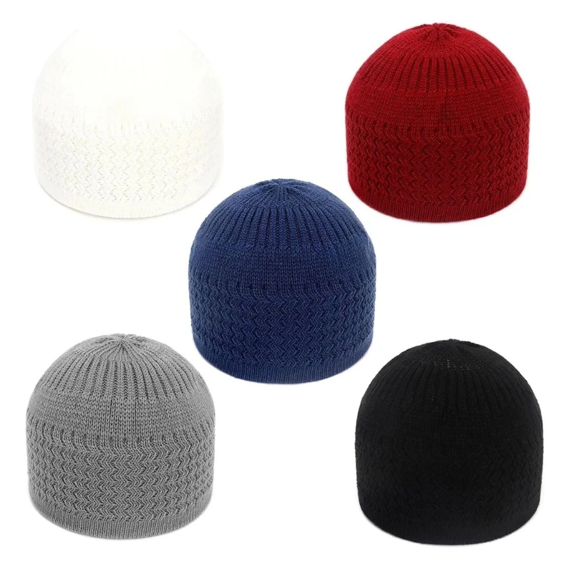 Unisex Winter Hat Outdoor Sports Headwear Fashionable Knitted Foldable Hat for Outdoor Activity