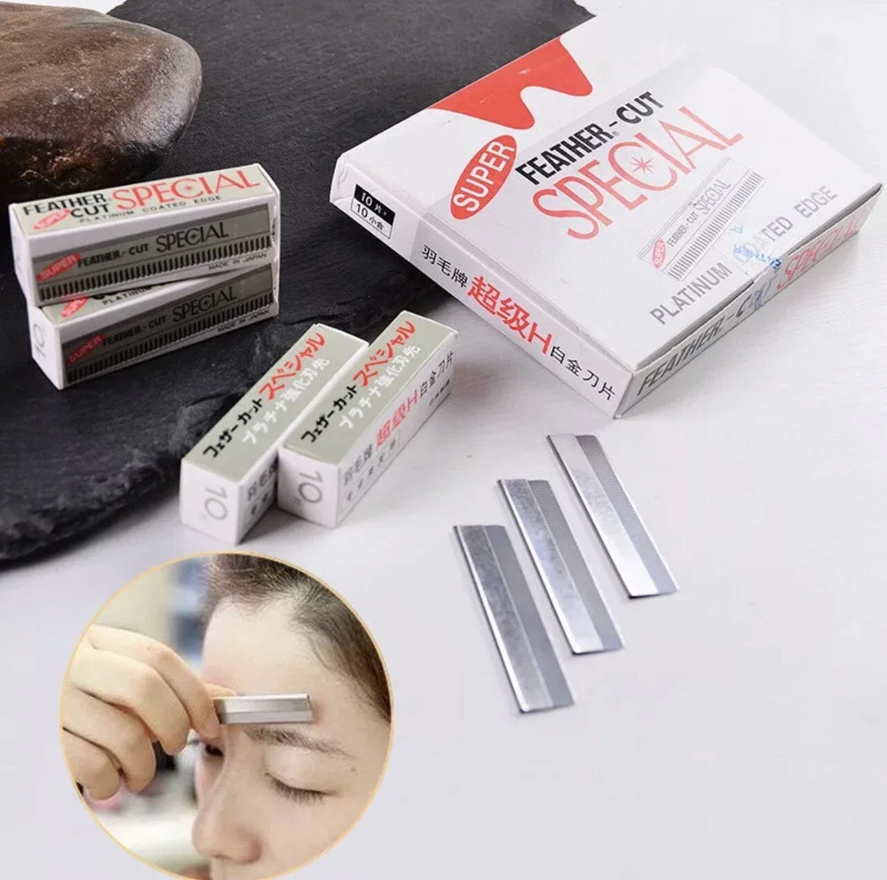 10/50/100pcs Stainless Steel Hair Blade Knife Tattoo Eyebrow Trimmer Scraper Shaping Shaver Makeup Tools