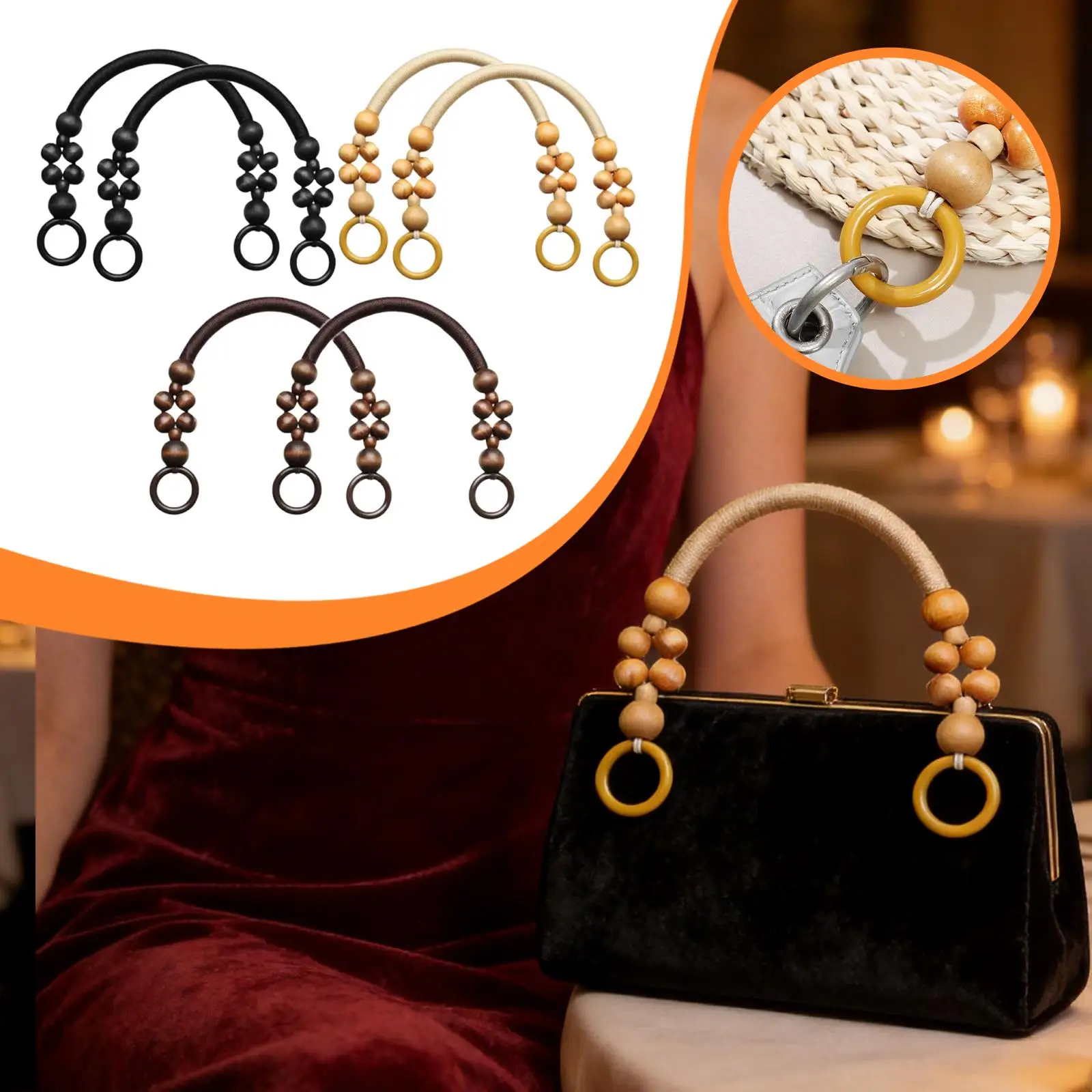 

6 шт. ручек для сумок в деревенском стиле, уникальные аксессуары для сумок, ручки-ремешки из нейлонового шнура для вязаных сумок, сумок-тоут, пляжных сумок