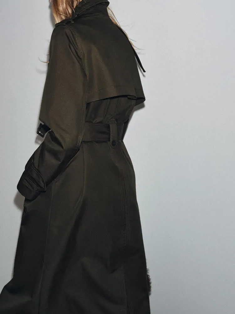 

Новинка: Женская зимняя модная водонепроницаемая куртка-ветровка Sweet Sle с длинными рукавами, двубортным воротником и лацканами