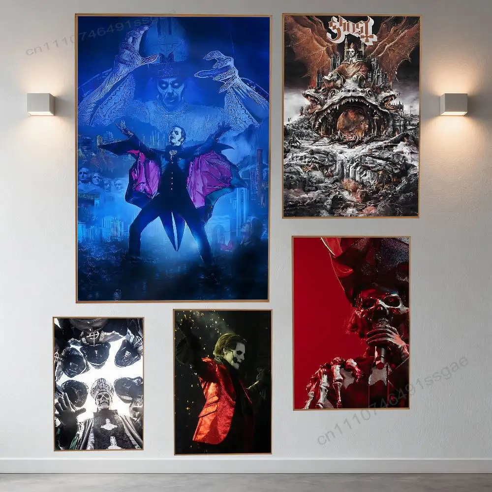 

G-Ghost Rock Band P-PaPa Poster Wall For Sticky Decoration Waterproof Home Living Room Bedroom Bar
