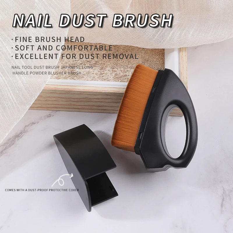 Escova de pó para unhas, ferramentas de manicure, acessórios, produtos, coisas, estilista técnico, arte de unha, pó espanador