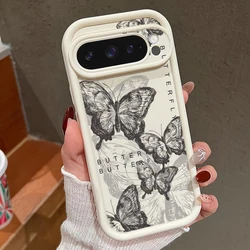 Retro Butterfly Case For Google Pixel 10 9 Pro XL 9 8 7 Pro 9A 8A 7A Shockproof Soft Silicone Phone Cover For Pixel 9 Pro Case