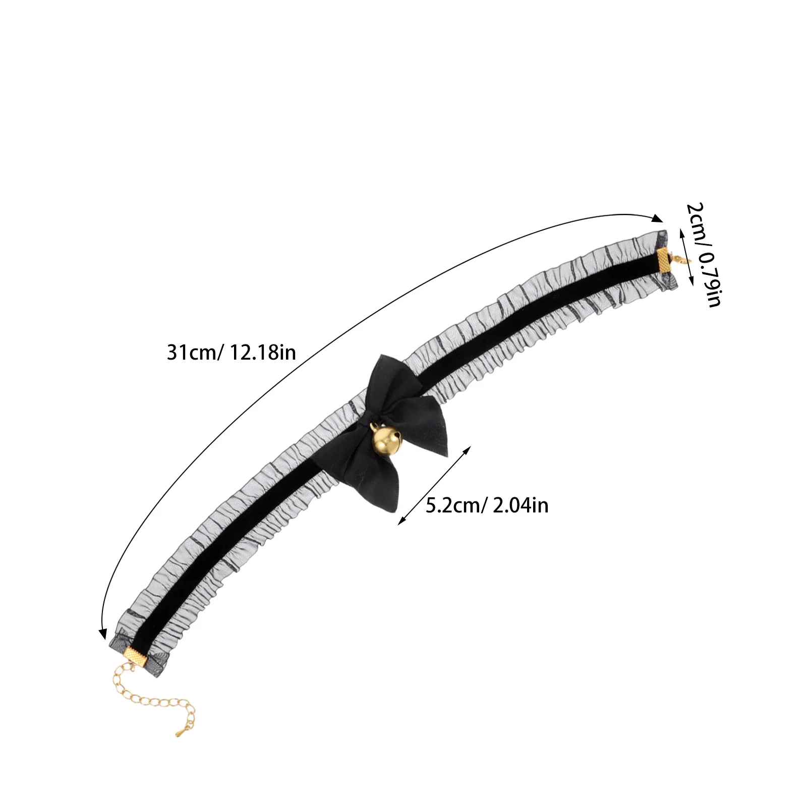 Bowknot Spitze Lolita Glocke Halsband Elegante Cosplay Halskette Hals Zubehör Retro Glocke Schmuck Frauen Choke Kragen für Frauen