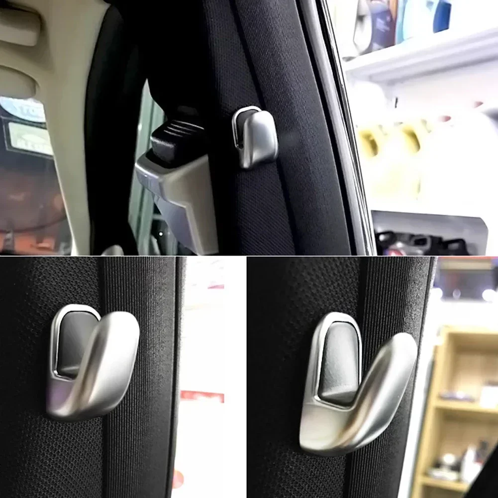 2pcs Car Styling Interior Window B Pillar Hook Silver Cover Trim For Mercedes Benz E CLS S Class W212 W213 W222 2014 2015 2016