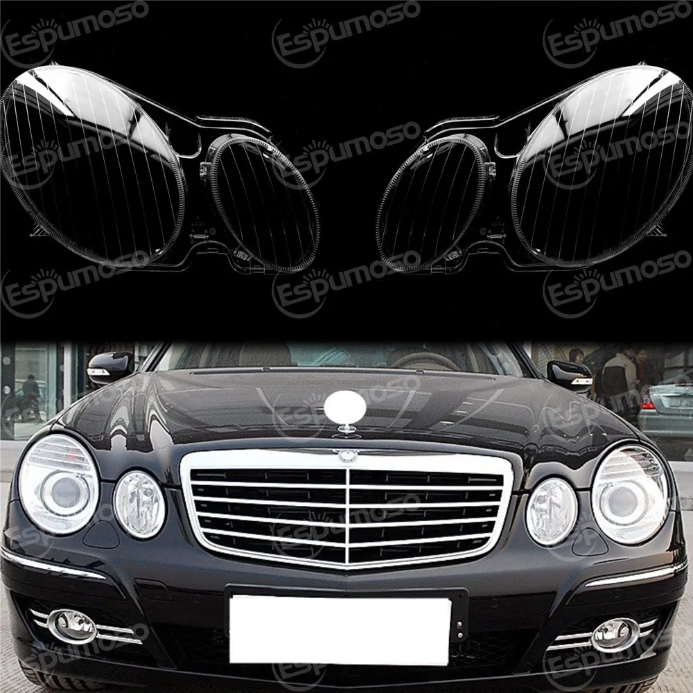 

Для Mercedes Benz W211 2003-2008 прозрачный абажур для фар E240 E200 E350 E280E300 прозрачная крышка фары капот ﻿