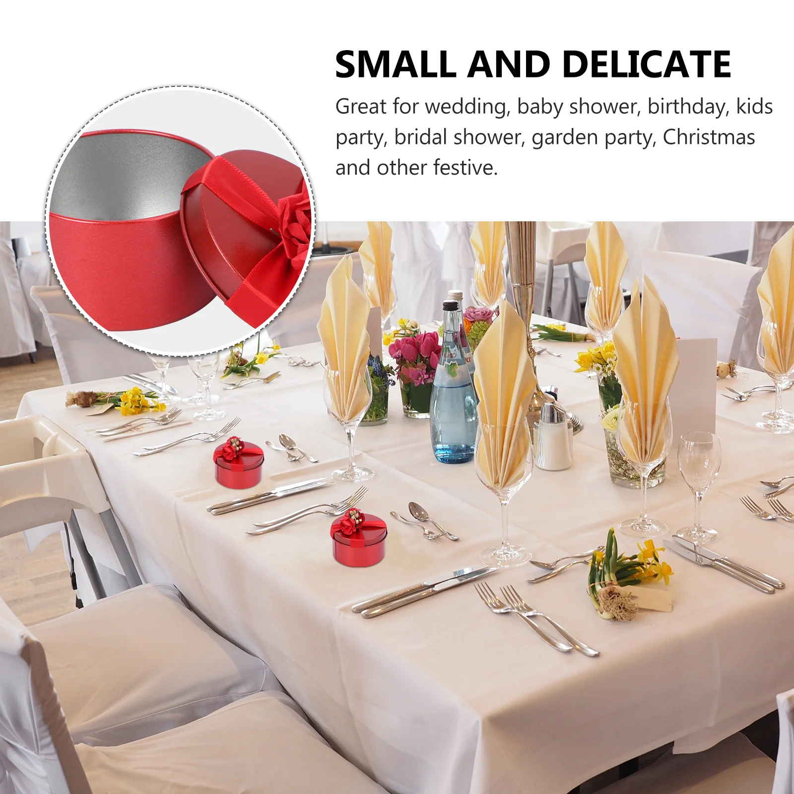 

8Pcs Candy Wrapping Boxes Wedding Gift Storage Box Elegant Flower Decoration for Party Packing Durable Candy Box