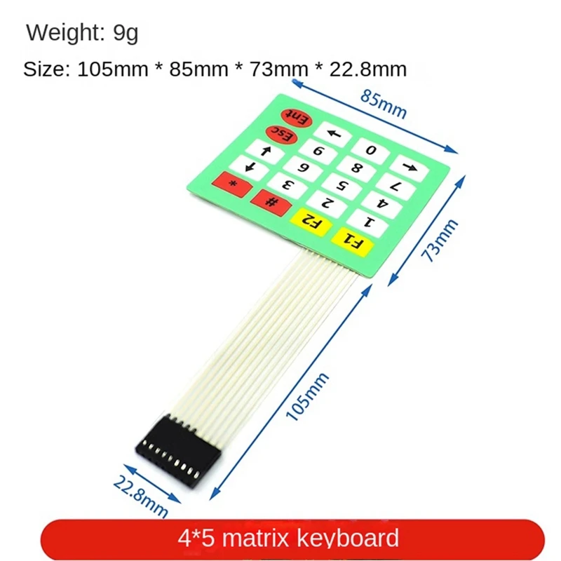 10 PCS 4X5 Key Membrane Switch Keyboard 20 Keyboard Membrane Switch Diy Kit Brand New Flexible Best Performance