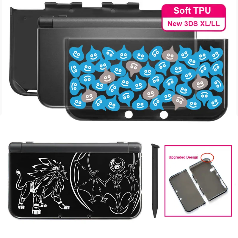 Limitierte Schutzhülle für NEW 3DSXL, weiche Schutzhülle für NEW 3DSLL, geteilte Vollschutzhülle, kratzfest, mit Stylus