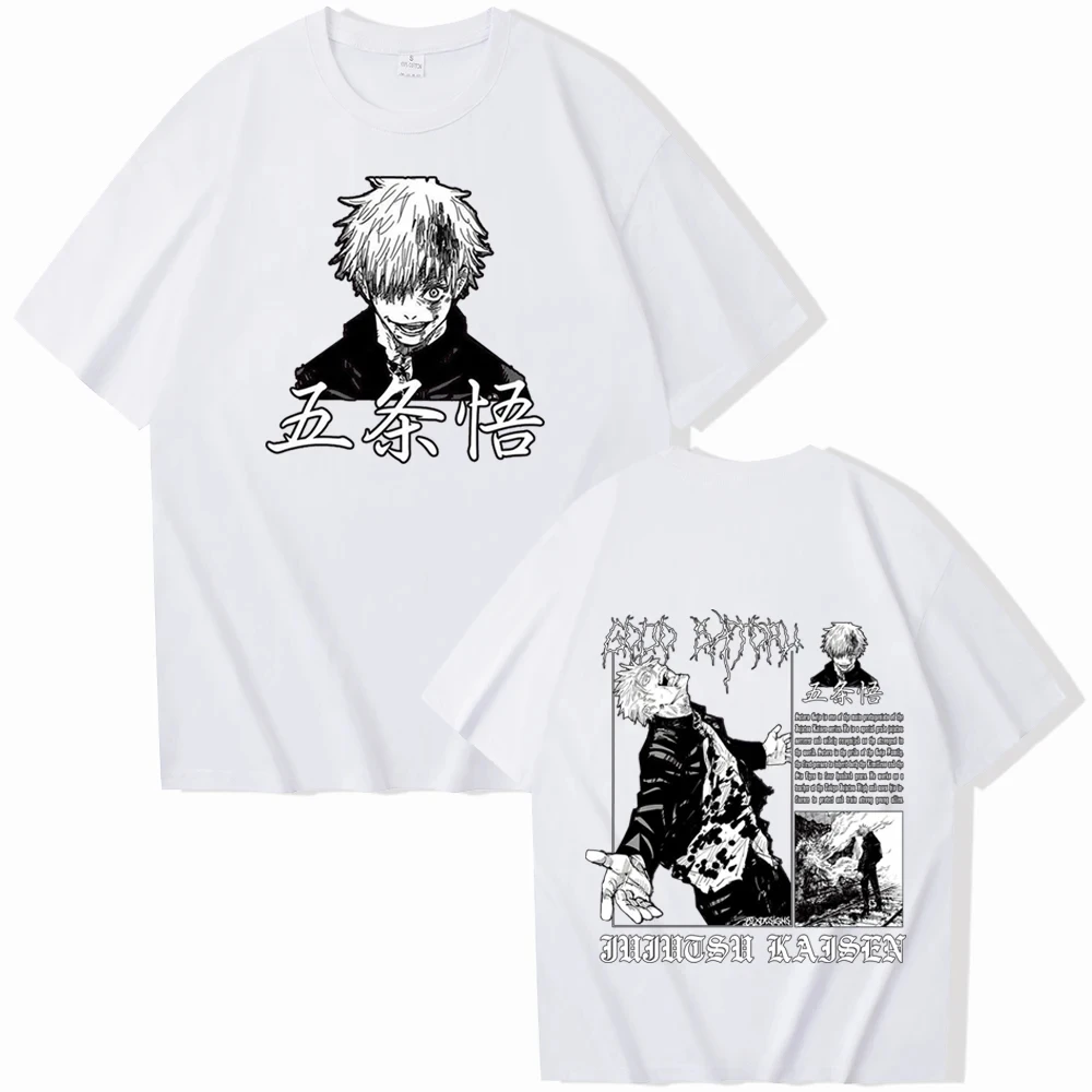 Anime Jujutsu Kaisen T Shirt Satoru Gojo Graphic Printed T-shirt Harajuku Hot Manga Men Women Plus Size Prevalent Tshirts