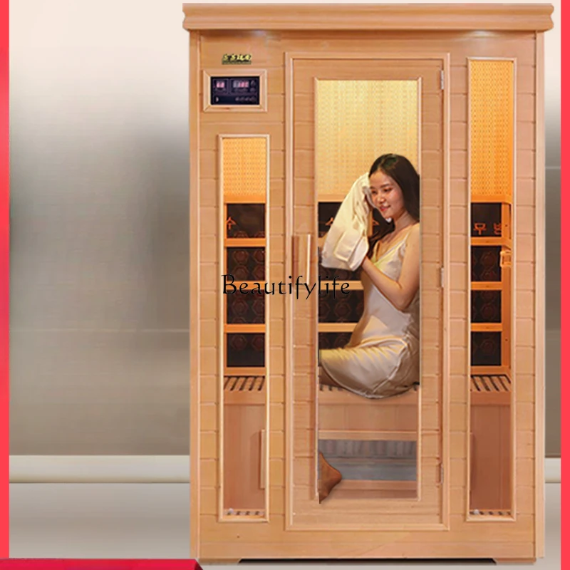 Khan Steam Home Sauna Room Energy Cabin Single Double Light Wave Room Steam Sauna Set