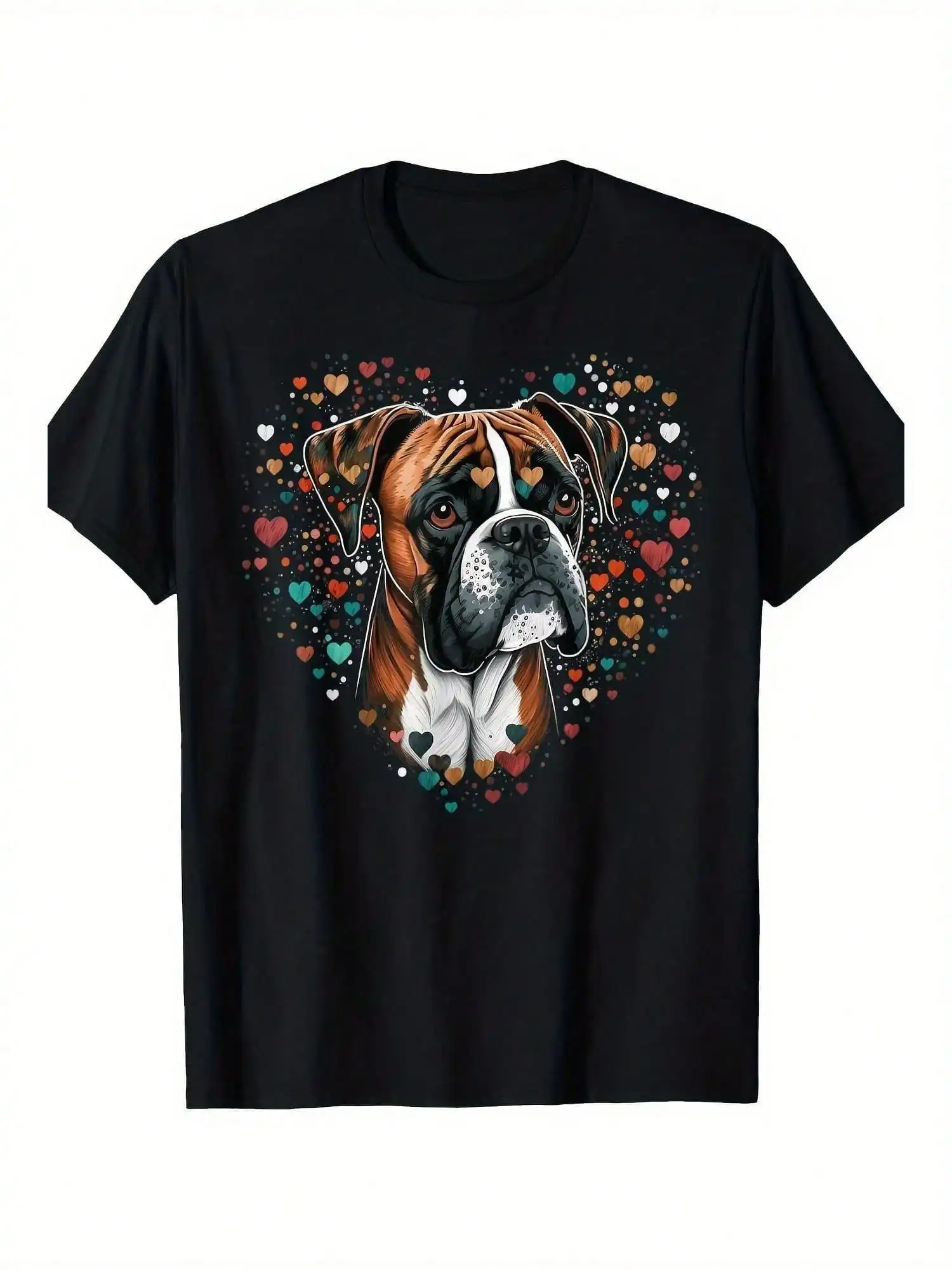 

Cute Boxer Dog On Boxer Dog Lover 100% Cotton T-Shirt