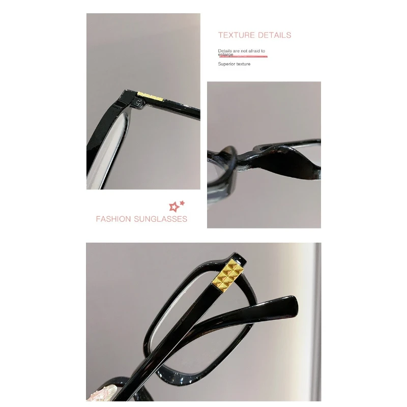 نظارات قراءة عالية الجودة للرجال والنساء بإطار مربع خفيف الوزن ومضاد للضوء الأزرق وعدسات شفافة نظارات بصرية #4