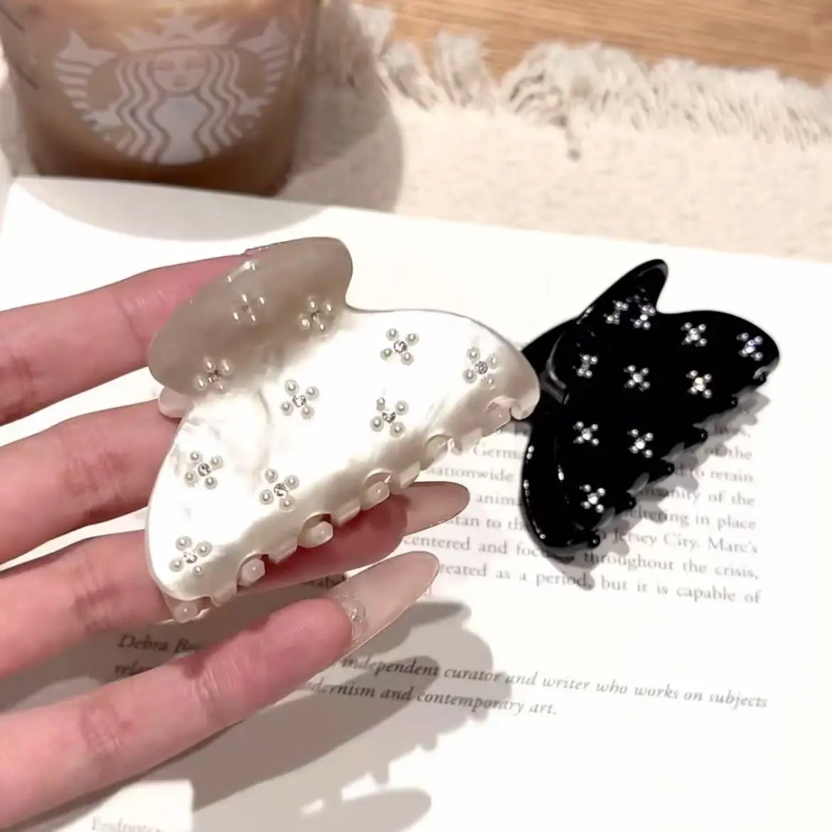 

6.5m Long Diamond Setting Claw Hair Clips for Girls and Women Tie up Hair Accessories New korean Fashion Hair accessory